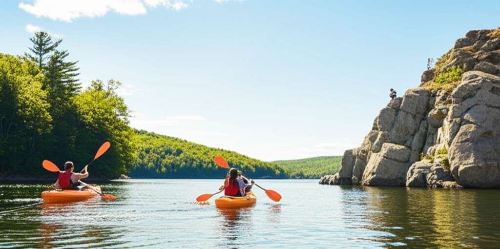 Generate a high-quality, relevant image prompt for an article about: 7 Outdoor Adventures: Massachus