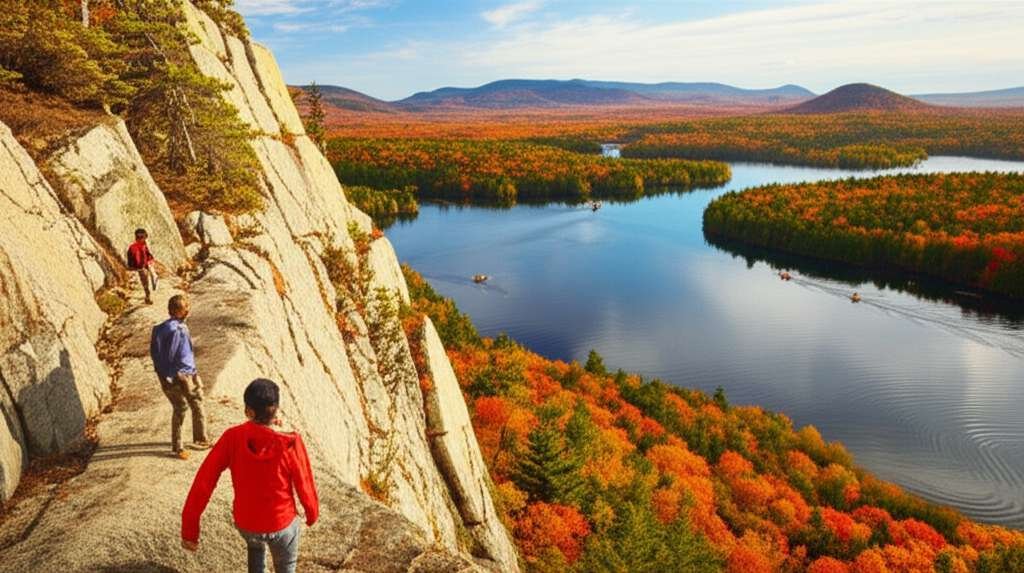 Generate a high-quality, relevant image prompt for an article about: 7 Outdoor Adventures: Massachus