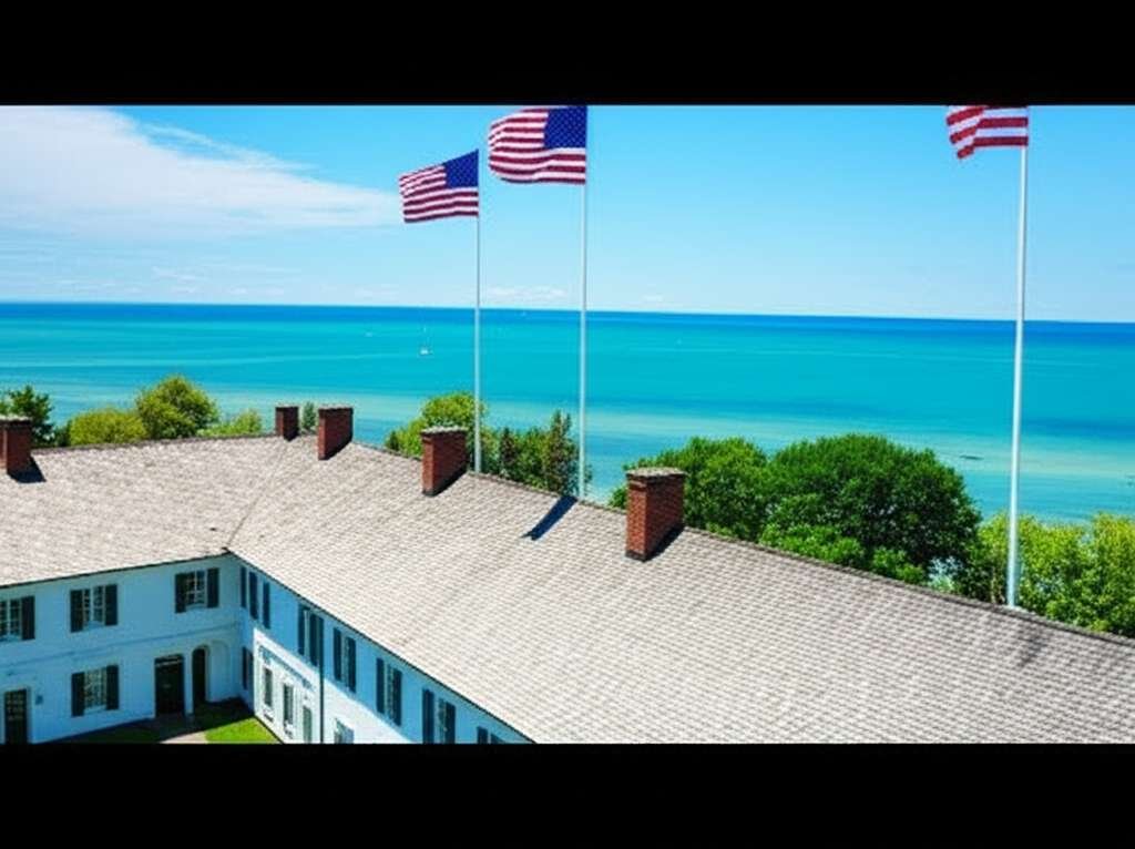 Generate a high-quality, relevant image prompt for an article about: 10 Historic Sites In Michigan: