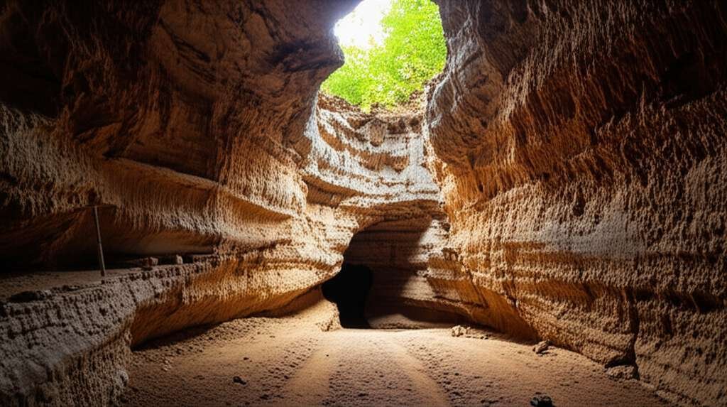 Generate a high-quality, relevant image prompt for an article about: 5 Caves In Michigan: Astonishin