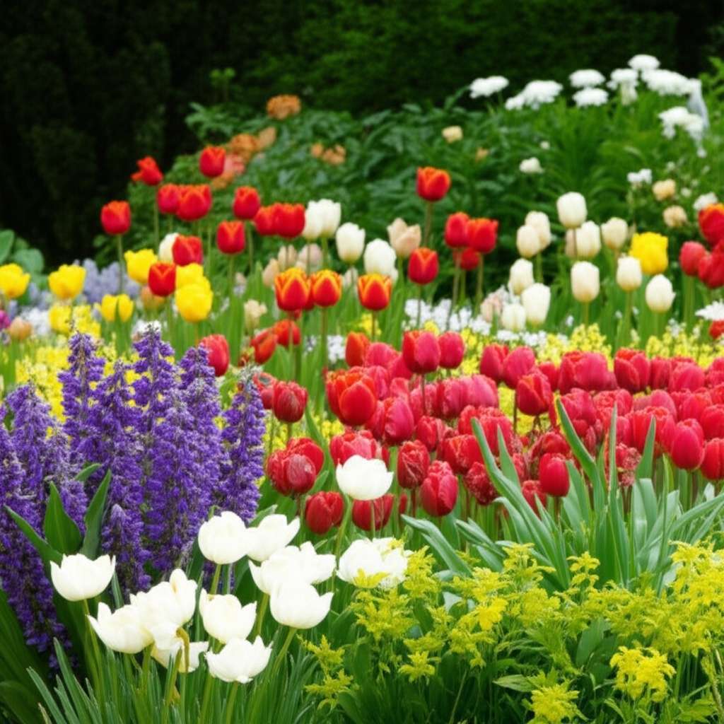 Generate a high-quality, relevant image prompt for an article about: 8 Gardens in Michigan: Breathta