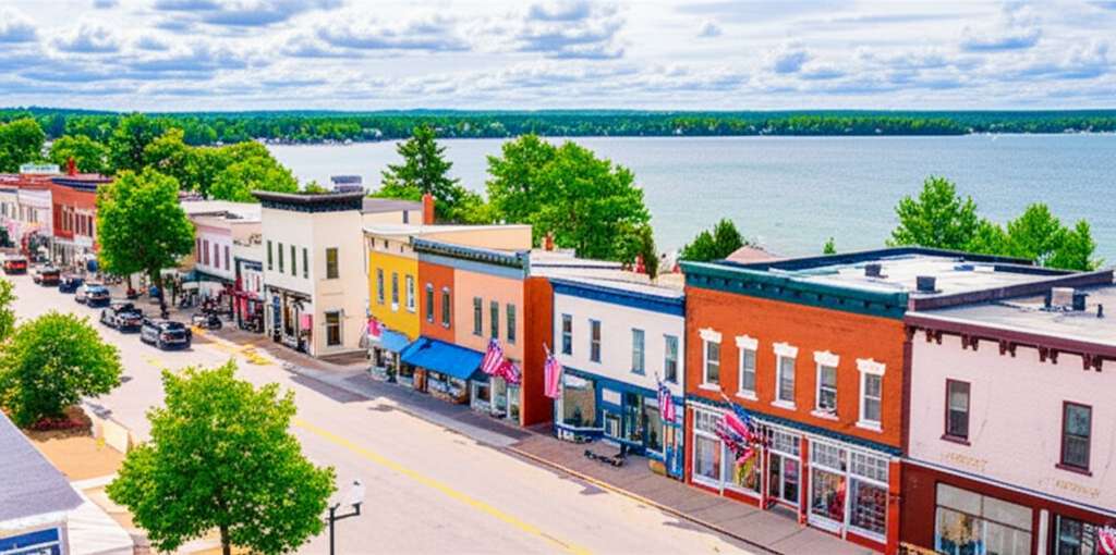 Generate a high-quality, relevant image prompt for an article about: 10 Small Towns In Michigan: Ama