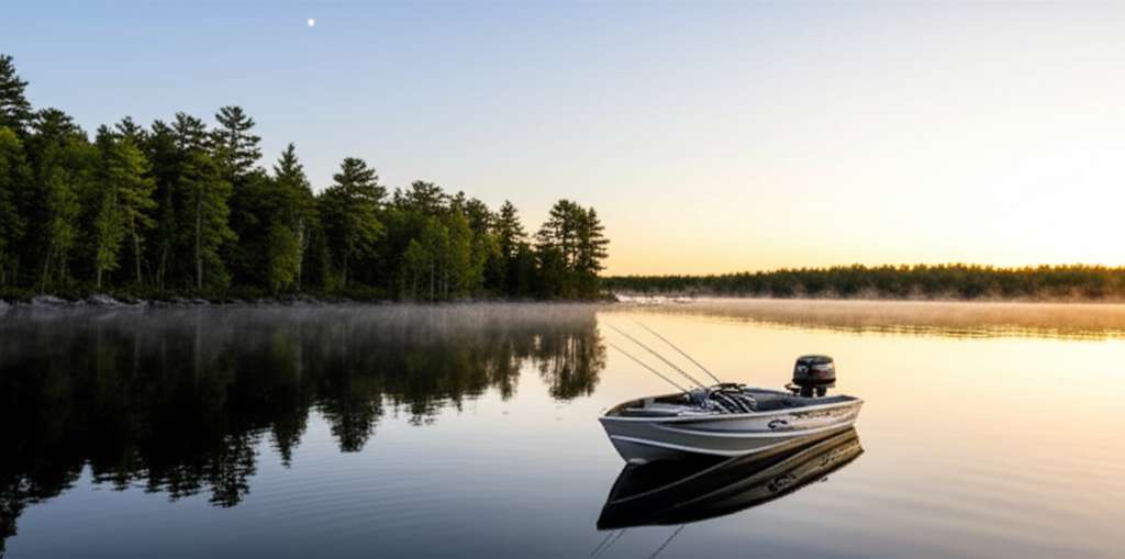 Generate a high-quality, relevant image prompt for an article about: 7 Fishing Spots In Michigan: Am