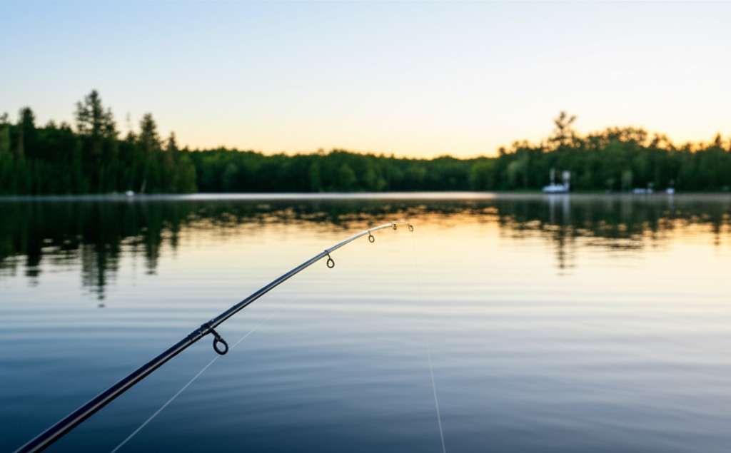 Generate a high-quality, relevant image prompt for an article about: 7 Fishing Spots In Michigan: Am