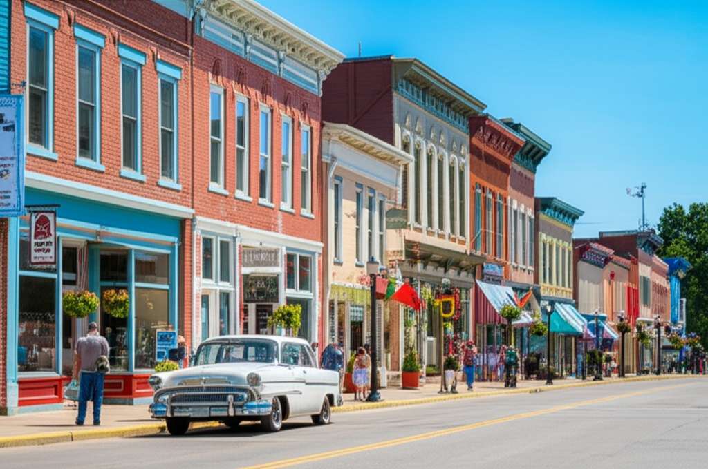 Generate a high-quality, relevant image prompt for an article about: 9 Historic Towns in Michigan: M