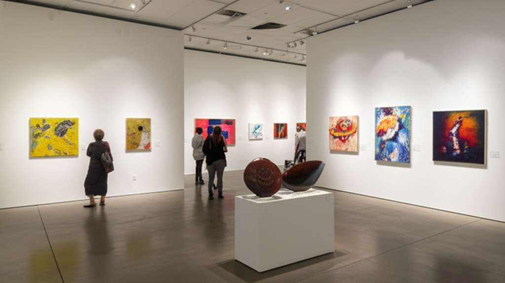 Generate a high-quality, relevant image prompt for an article about: 12 Art Galleries In Michigan: A