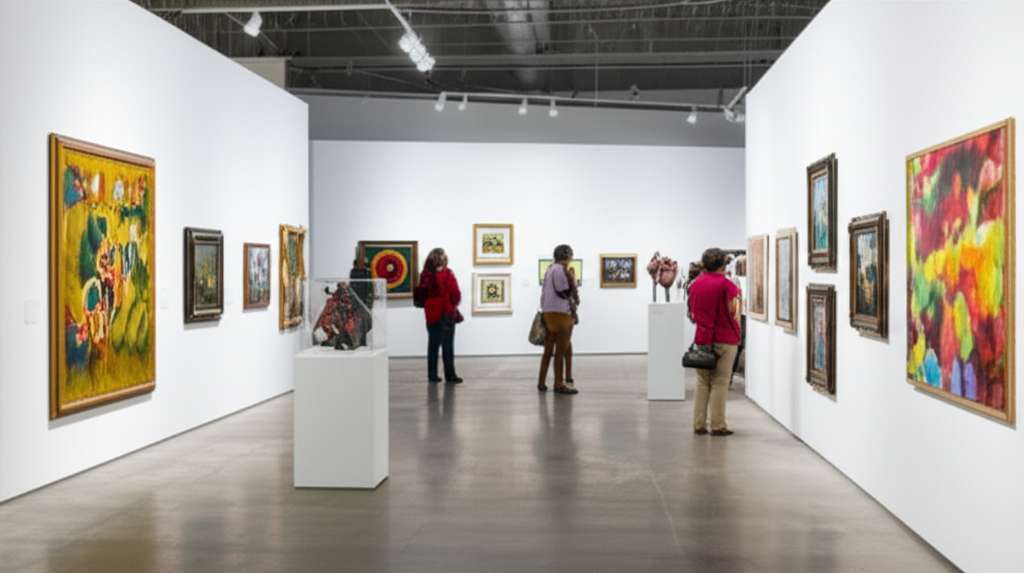 Generate a high-quality, relevant image prompt for an article about: 12 Art Galleries In Michigan: A