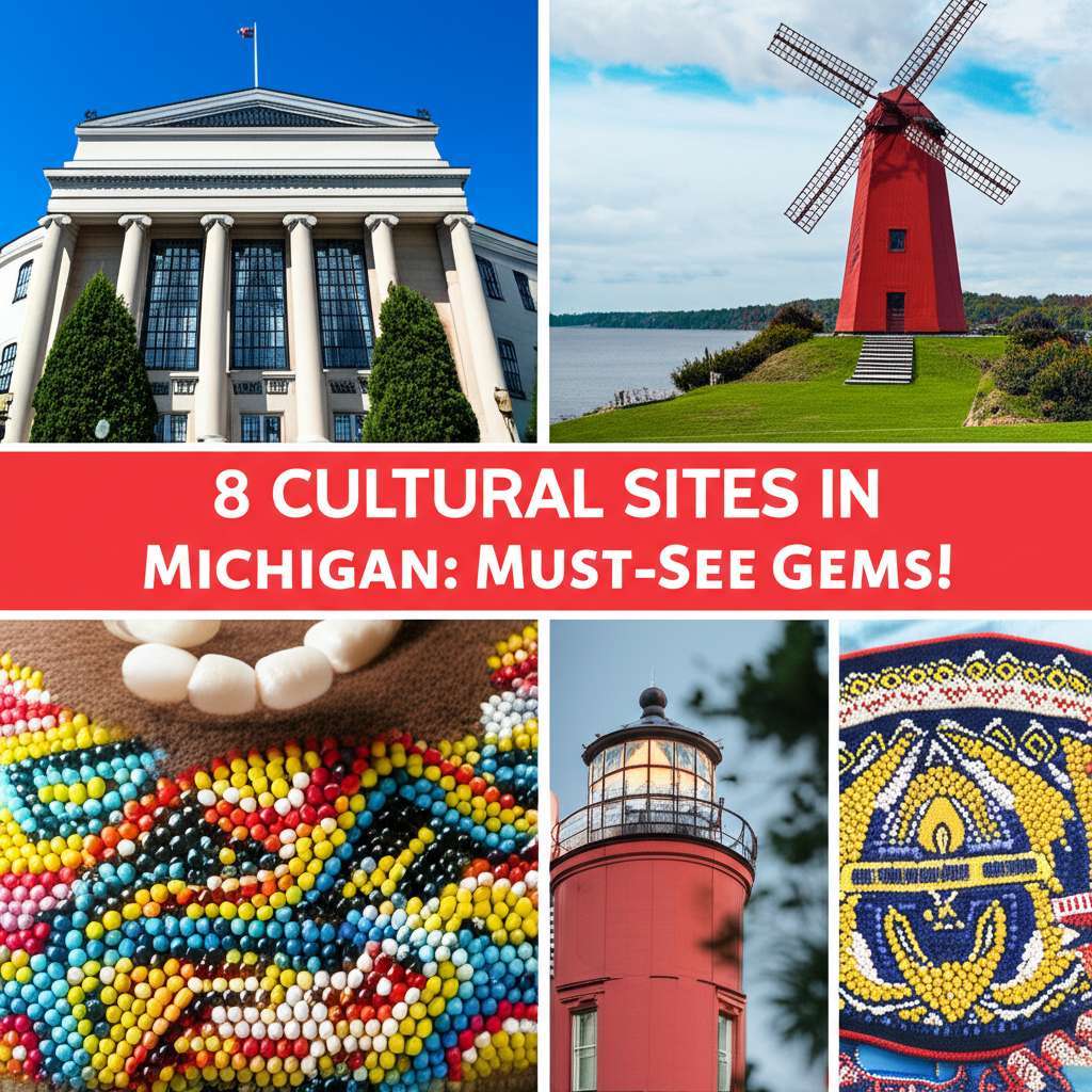 Generate a high-quality, relevant image prompt for an article about: 8 Cultural Sites In Michigan: M