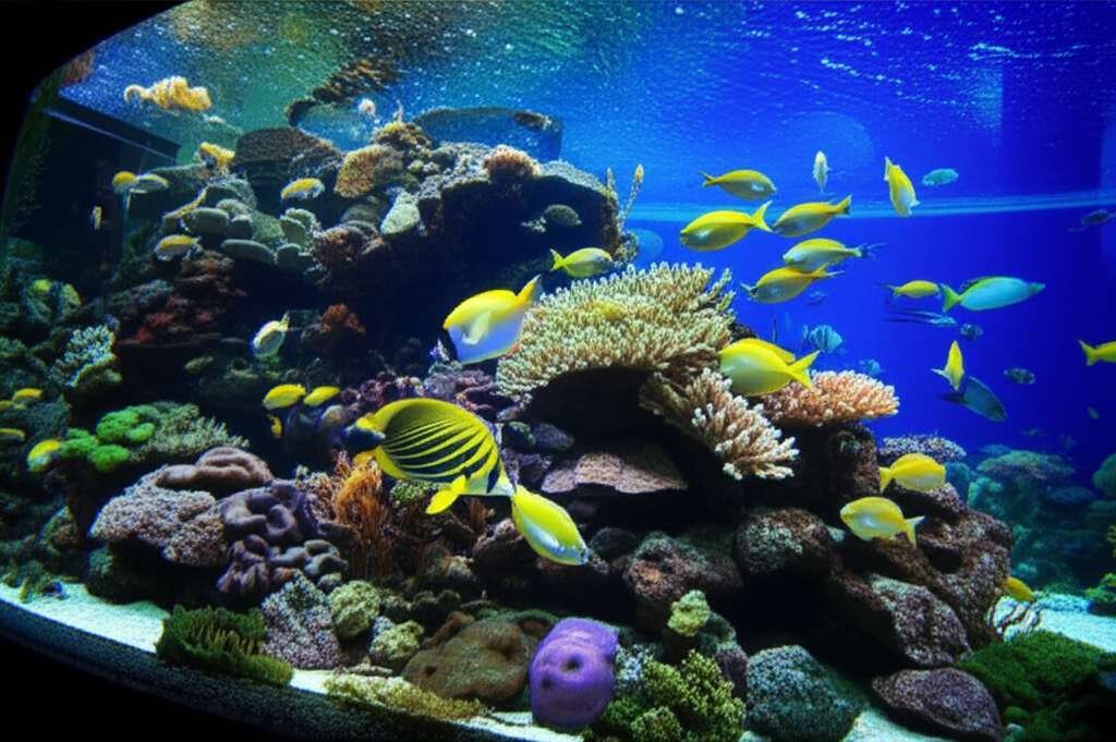 Generate a high-quality, relevant image prompt for an article about: 7 Aquariums In Michigan: Amazin