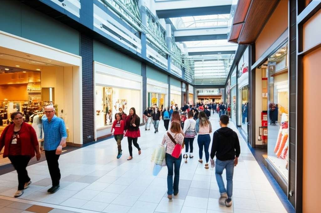 Generate a high-quality, relevant image prompt for an article about: 9 Amazing Michigan Malls: Unfor