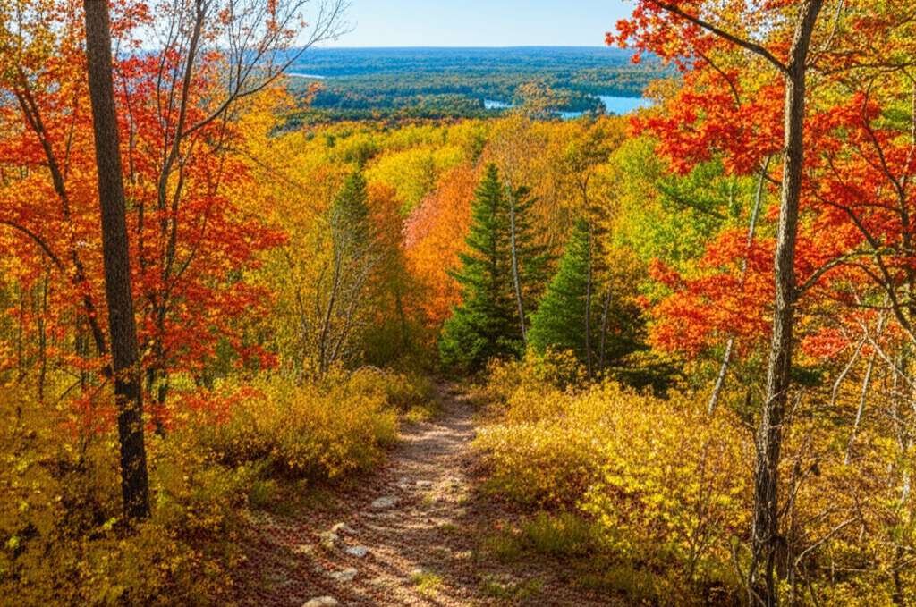 Generate a high-quality, relevant image prompt for an article about: 8 National Forests In Michigan: