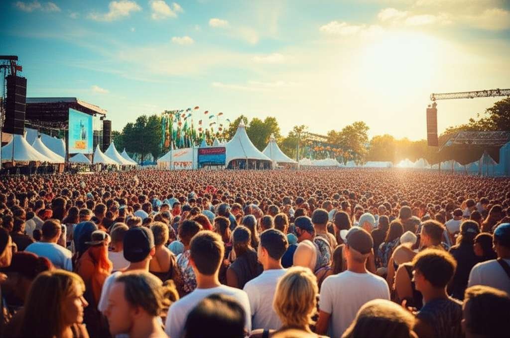 Generate a high-quality, relevant image prompt for an article about: 9 Music Festivals In Michigan: