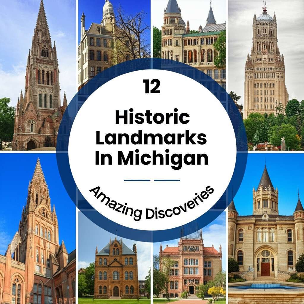 Generate a high-quality, relevant image prompt for an article about: 12 Historic Landmarks In Michig