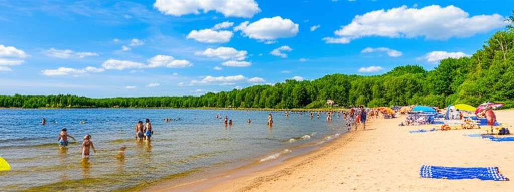 Generate a high-quality, relevant image prompt for an article about: 10 Beaches in Minnesota: Amazin