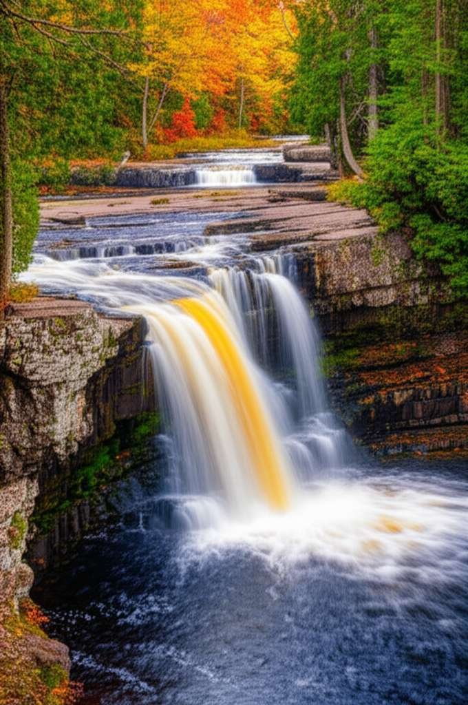 Generate a high-quality, relevant image prompt for an article about: 7 Waterfalls In Minnesota: Disc