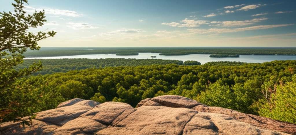 Generate a high-quality, relevant image prompt for an article about: 8 State Parks In Minnesota: Ama