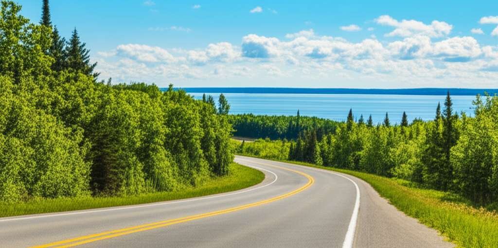 Generate a high-quality, relevant image prompt for an article about: 12 Scenic Drives In Minnesota: