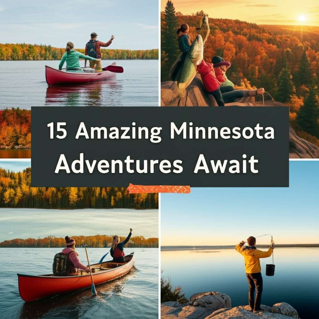 Generate a high-quality, relevant image prompt for an article about: 15 Amazing Minnesota Adventures