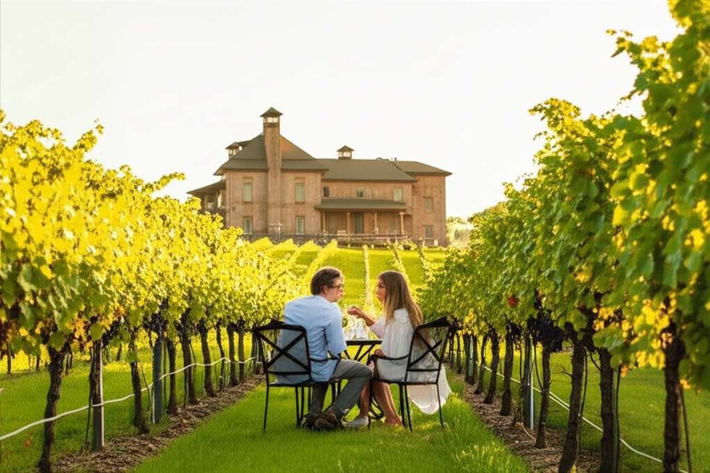 Generate a high-quality, relevant image prompt for an article about: 6 Wineries In Minnesota: Amazin