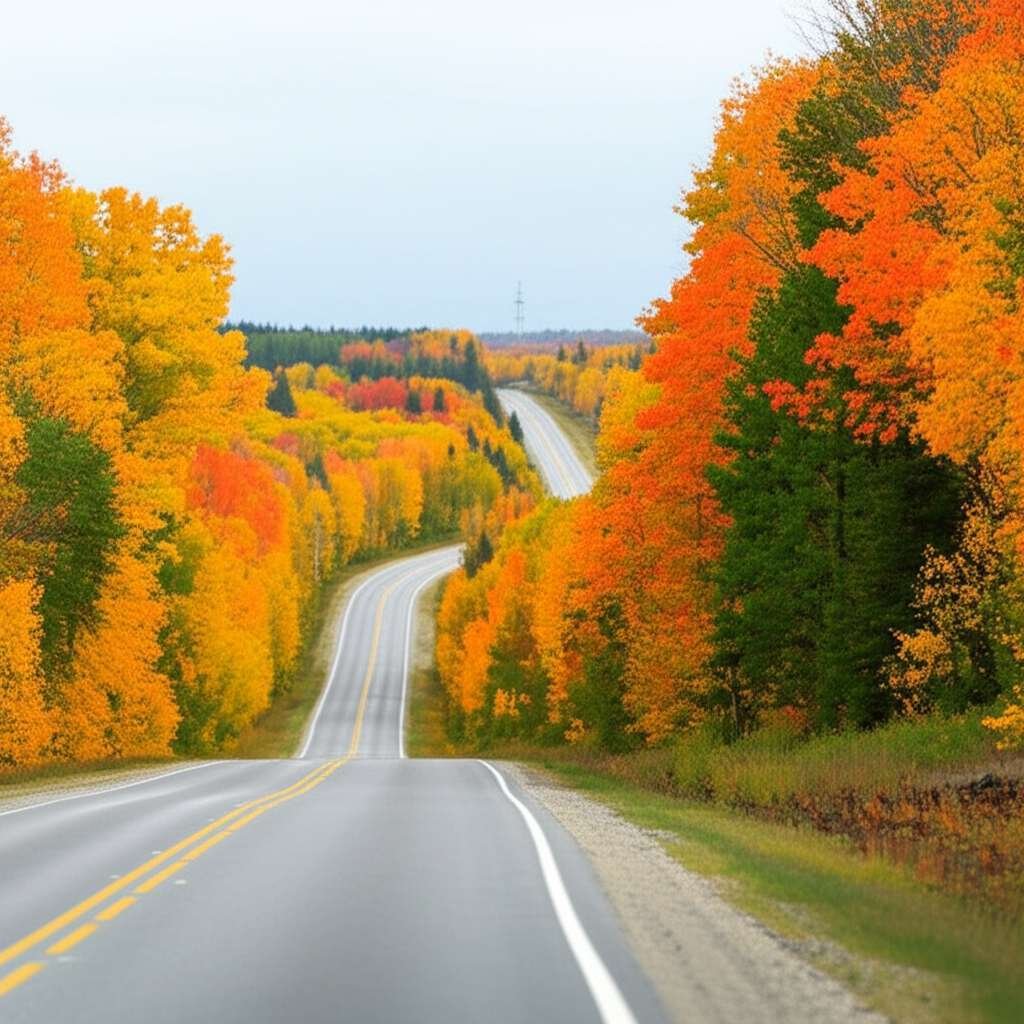 Generate a high-quality, relevant image prompt for an article about: 10 Epic Road Trips in Minnesota