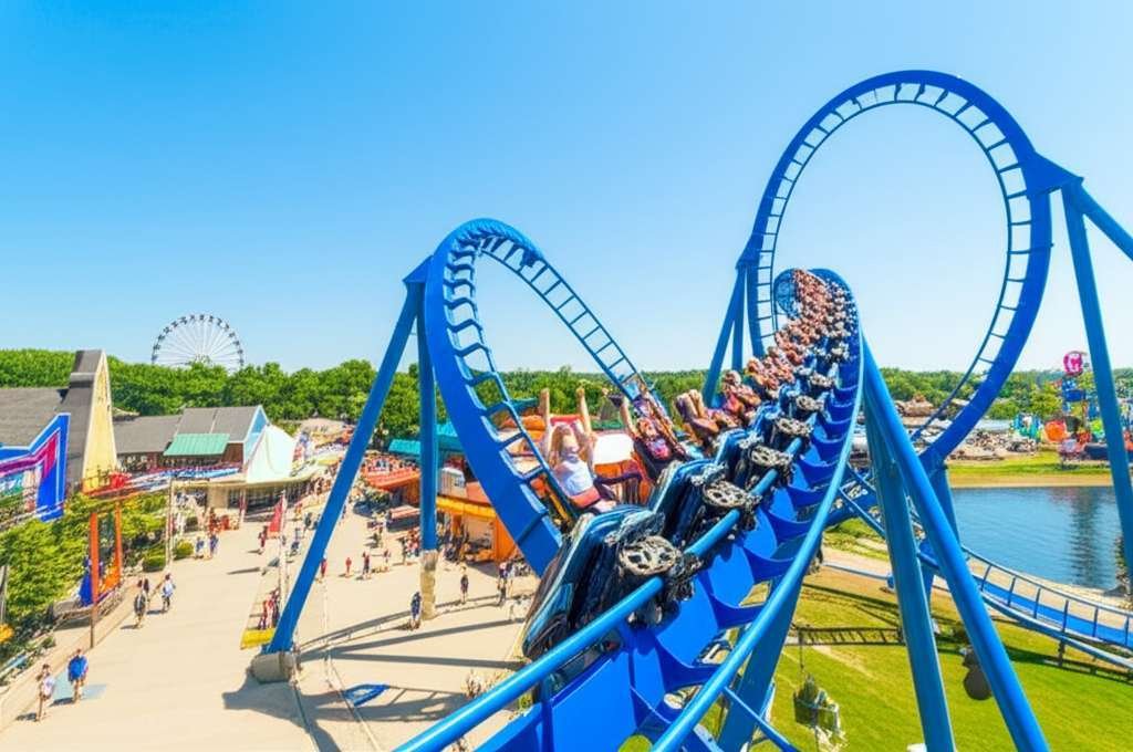 Generate a high-quality, relevant image prompt for an article about: 12 Amusement Parks In Minnesota