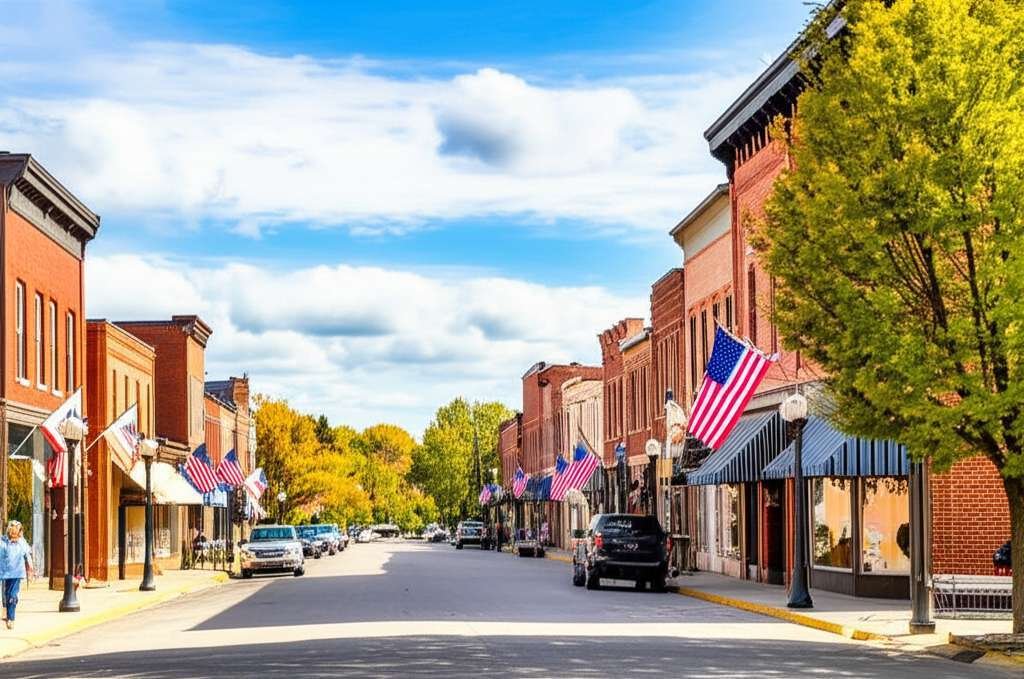 Generate a high-quality, relevant image prompt for an article about: 10 Small Towns In Minnesota: Am