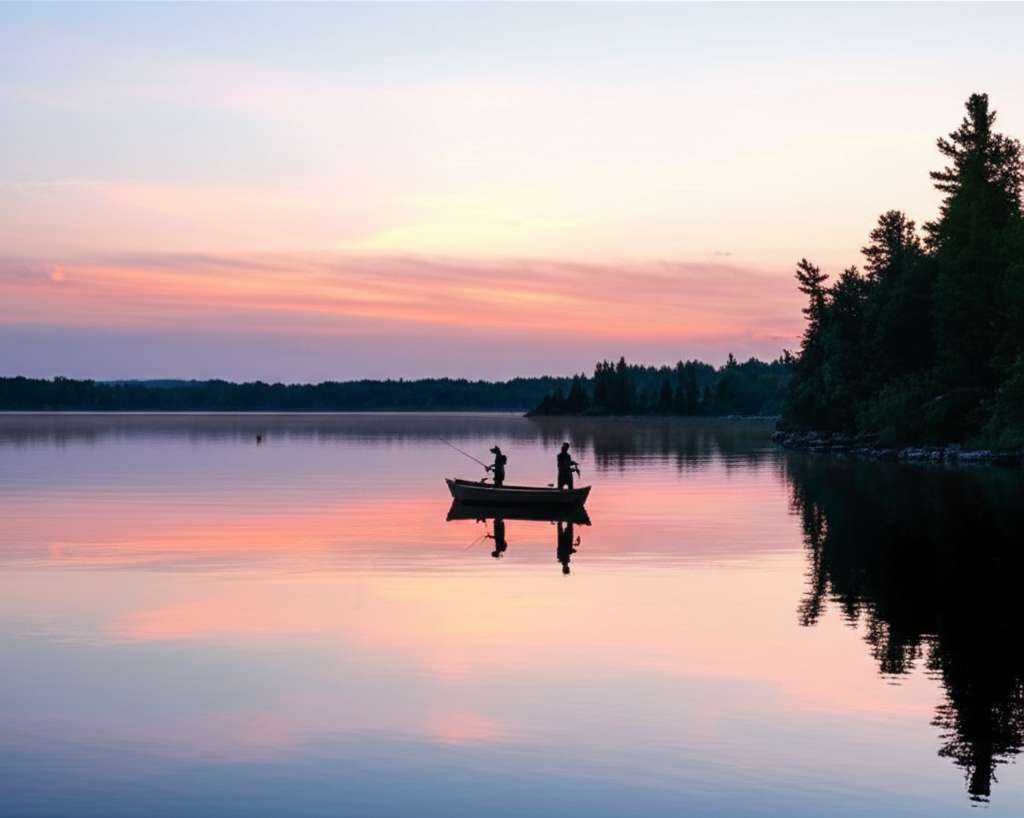 Generate a high-quality, relevant image prompt for an article about: 7 Astonishing Fishing Spots in
