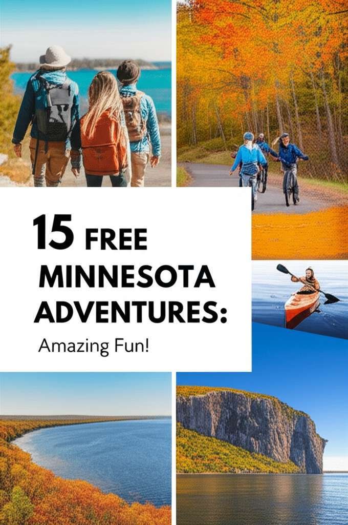 Generate a high-quality, relevant image prompt for an article about: 15 Free Minnesota Adventures: A
