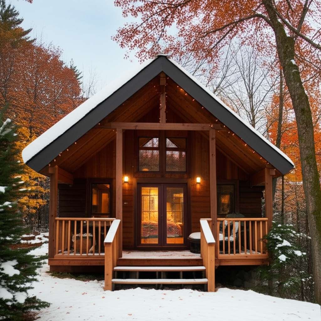Generate a high-quality, relevant image prompt for an article about: 6 Romantic Cabins Minnesota: Un