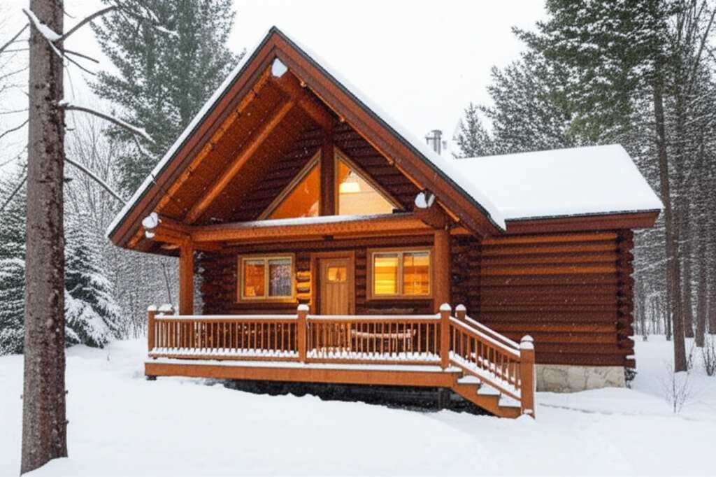 Generate a high-quality, relevant image prompt for an article about: 6 Romantic Cabins Minnesota: Un