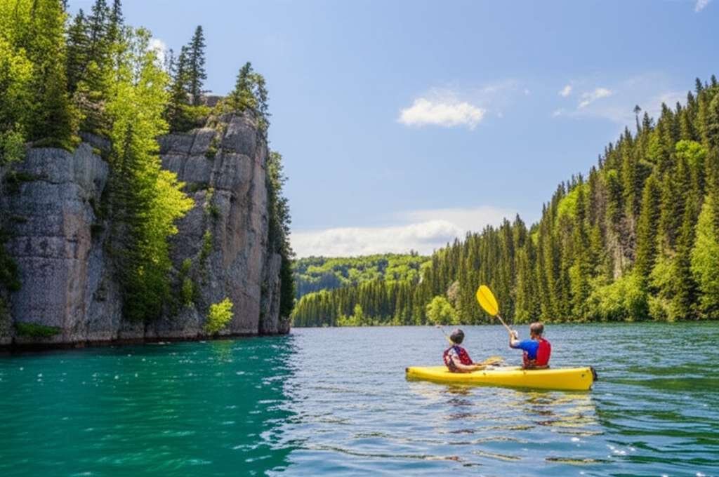 Generate a high-quality, relevant image prompt for an article about: 7 Thrilling Outdoor Adventures