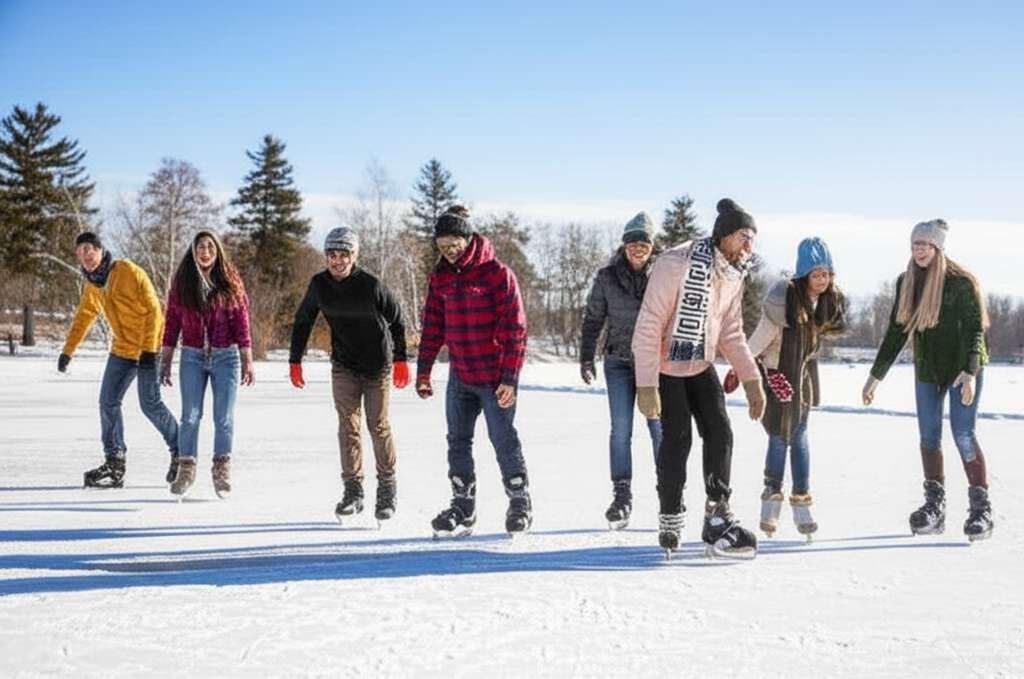 Generate a high-quality, relevant image prompt for an article about: 12 Minnesota Winter Activities: