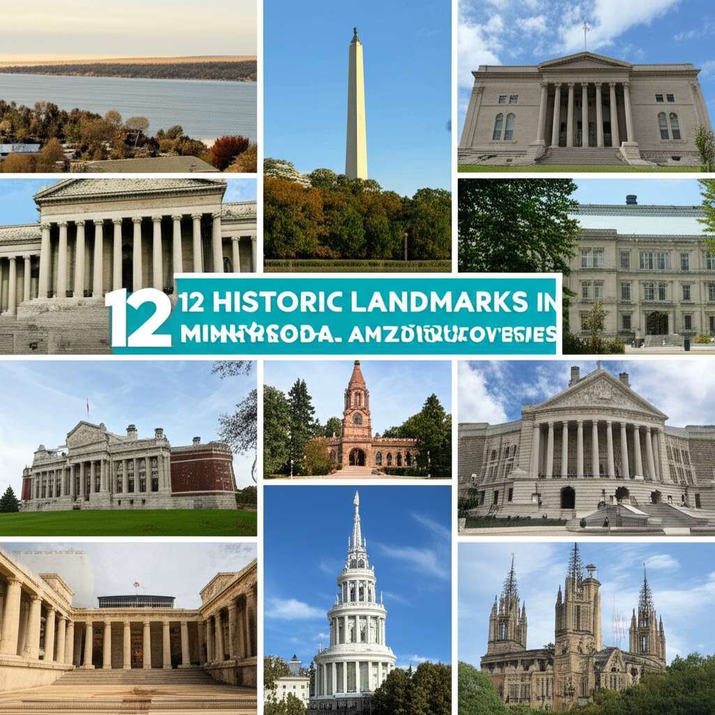 Generate a high-quality, relevant image prompt for an article about: 12 Historic Landmarks In Minnes
