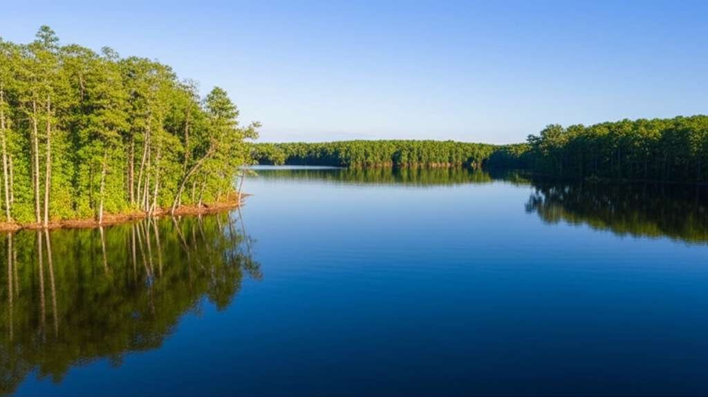 Generate a high-quality, relevant image prompt for an article about: 6 Lakes In Mississippi: Amazing