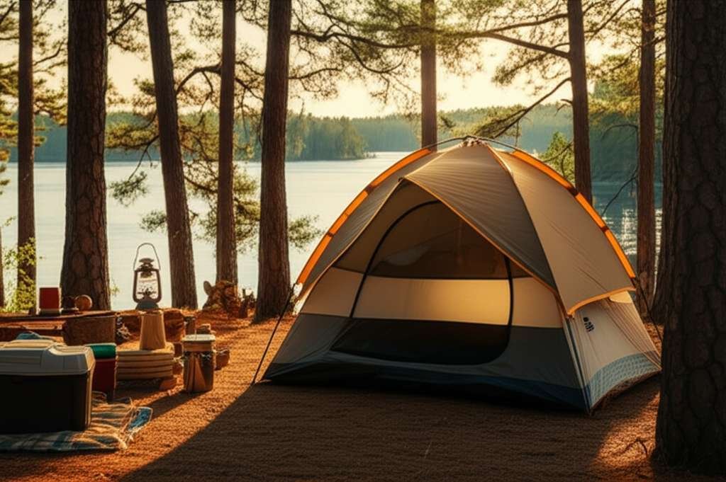 Generate a high-quality, relevant image prompt for an article about: 10 Camping Sites In Mississippi