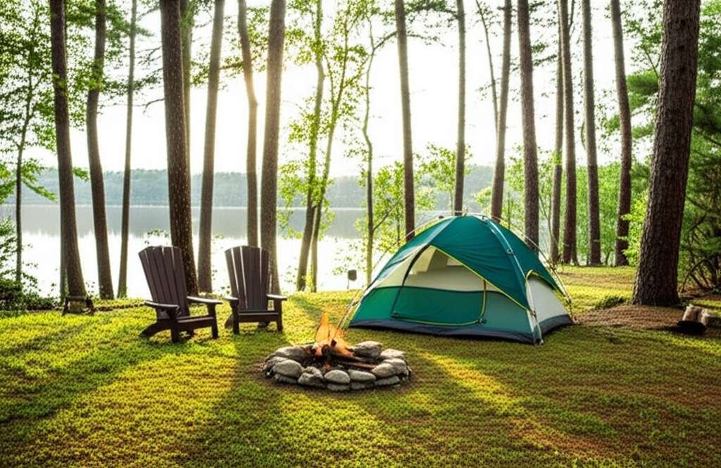 Generate a high-quality, relevant image prompt for an article about: 10 Camping Sites In Mississippi