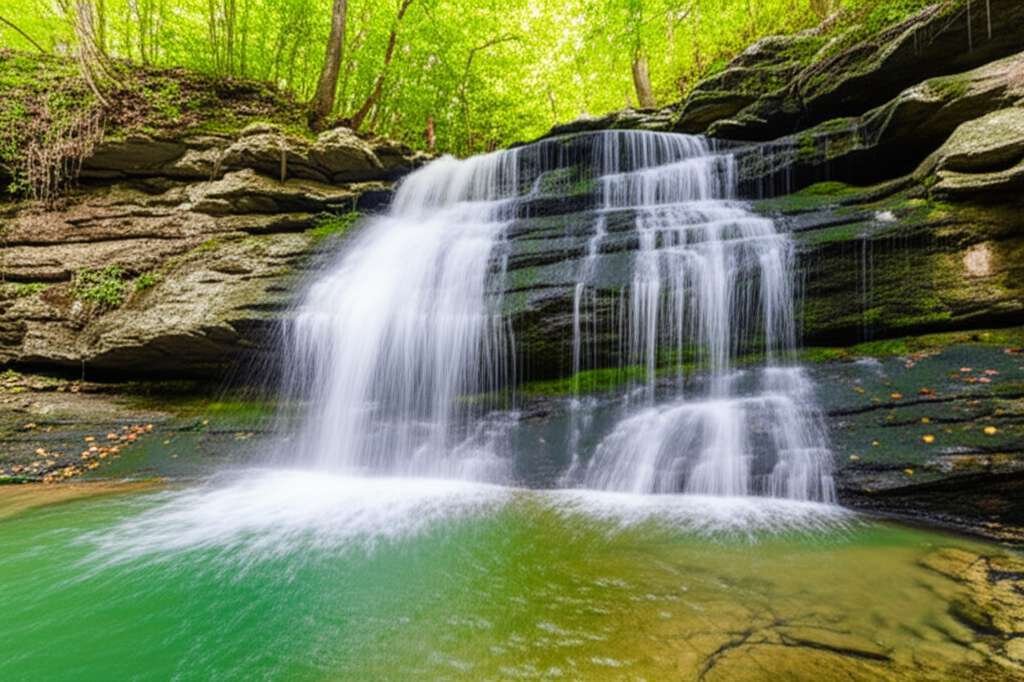 Generate a high-quality, relevant image prompt for an article about: 7 Waterfalls In Mississippi: St