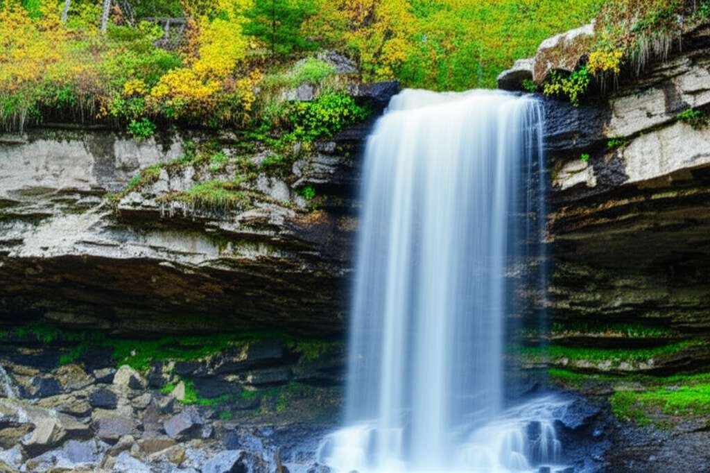 Generate a high-quality, relevant image prompt for an article about: 7 Waterfalls In Mississippi: St
