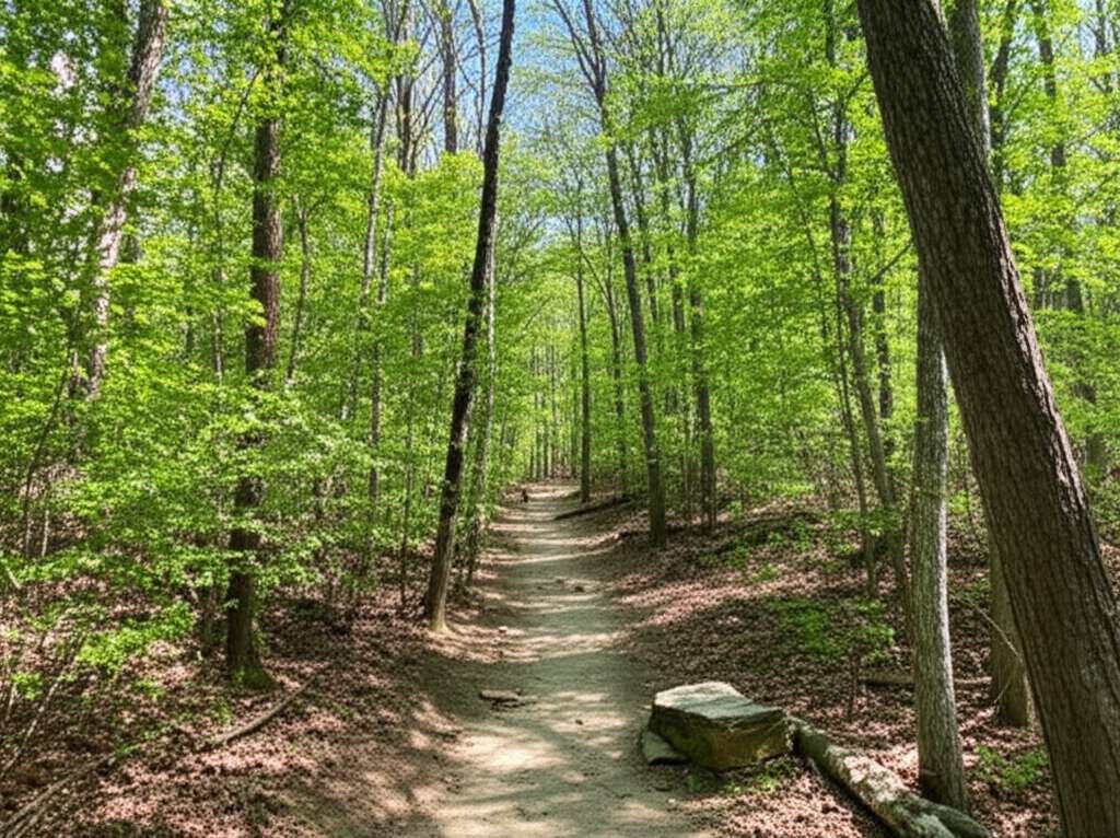 Generate a high-quality, relevant image prompt for an article about: 12 Hiking Trails In Mississippi