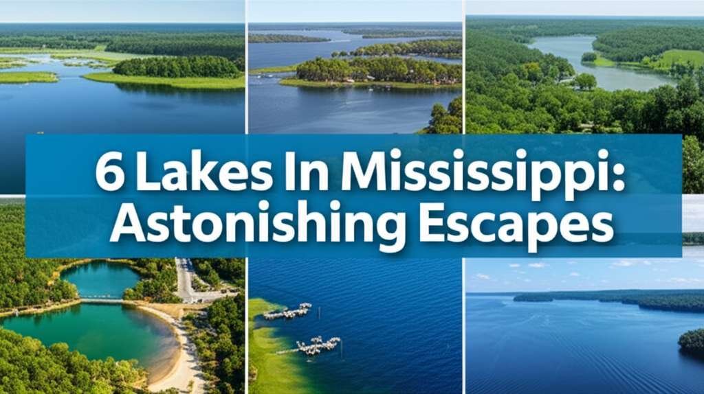Generate a high-quality, relevant image prompt for an article about: 6 Lakes In Mississippi: Astonis