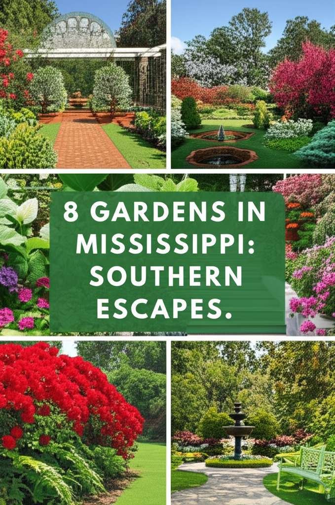 Generate a high-quality, relevant image prompt for an article about: 8 Gardens In Mississippi: Stunn