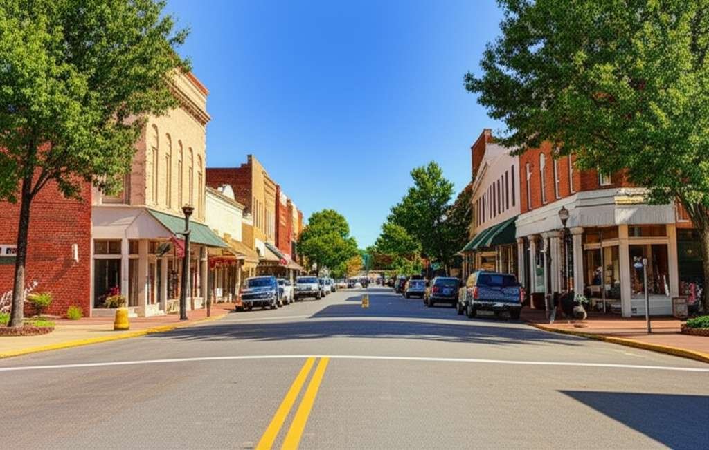 Generate a high-quality, relevant image prompt for an article about: 10 Small Towns In Mississippi: