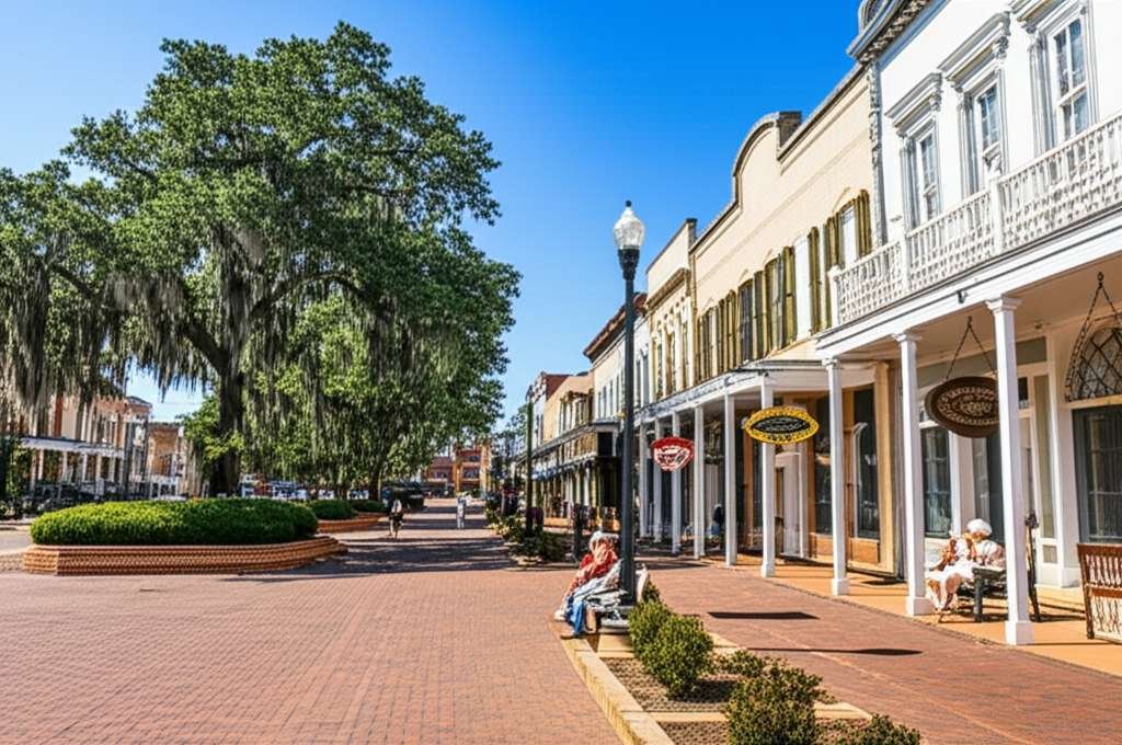 Generate a high-quality, relevant image prompt for an article about: 9 Historic Towns In Mississippi