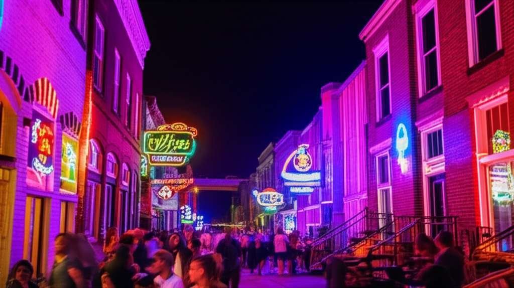 Generate a high-quality, relevant image prompt for an article about: 7 Incredible Nightlife Spots In