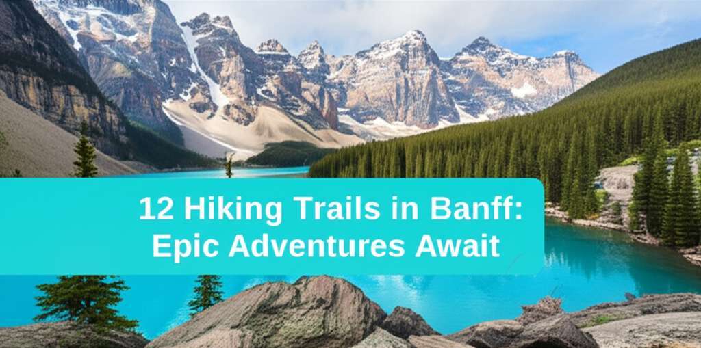 Generate a high-quality, relevant image prompt for an article about: 12 Hiking Trails in Banff: Epic