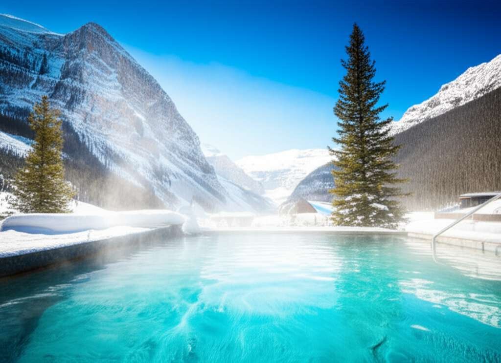 Generate a high-quality, relevant image prompt for an article about: 6 Hot Springs In Banff: Amazing
