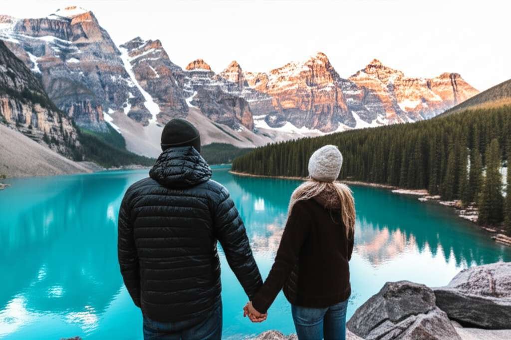Generate a high-quality, relevant image prompt for an article about: 7 Romantic Places In Banff: Unf