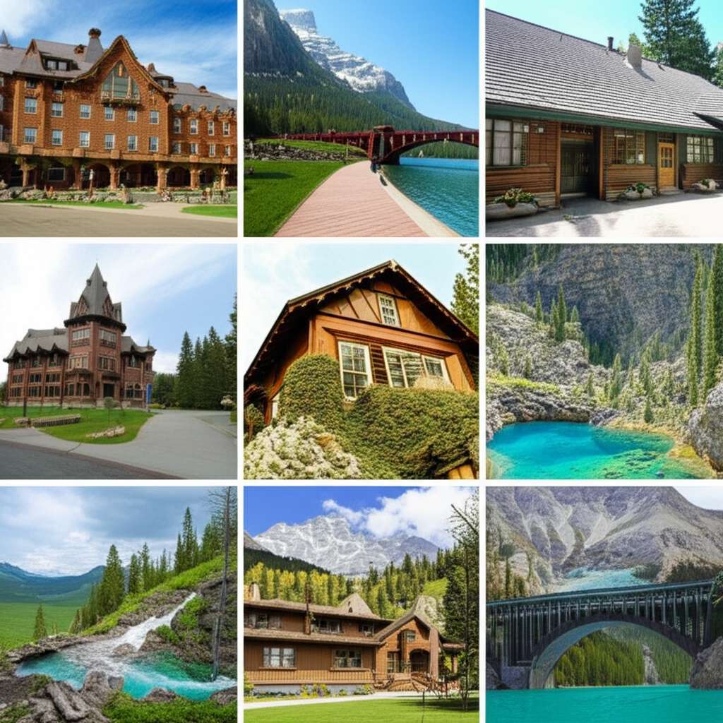 Generate a high-quality, relevant image prompt for an article about: 10 Historic Sites in Banff: Ama
