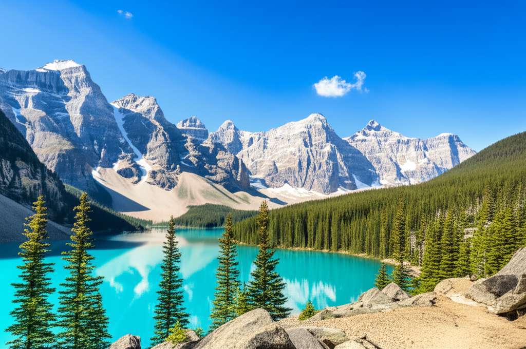 Generate a high-quality, relevant image prompt for an article about: 7 Hidden Gems In Banff: Uncover
