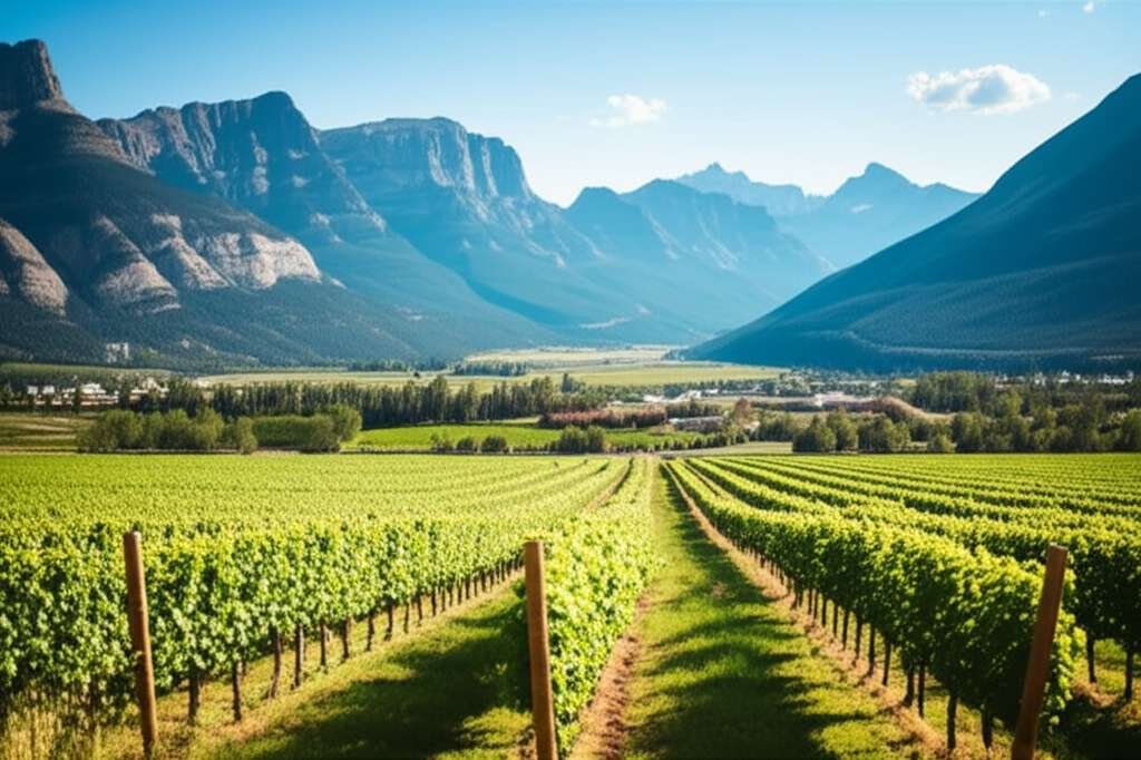 Generate a high-quality, relevant image prompt for an article about: 6 Wineries Near Banff: Amazing